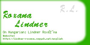roxana lindner business card